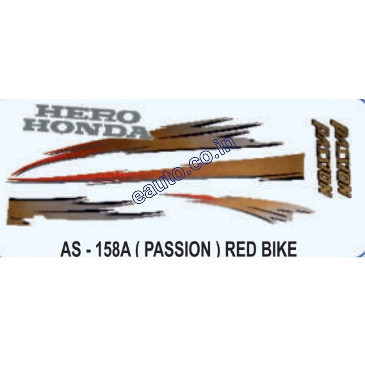Graphics Sticker Set for Hero Honda Passion | Red Vehicle | Both Sides
