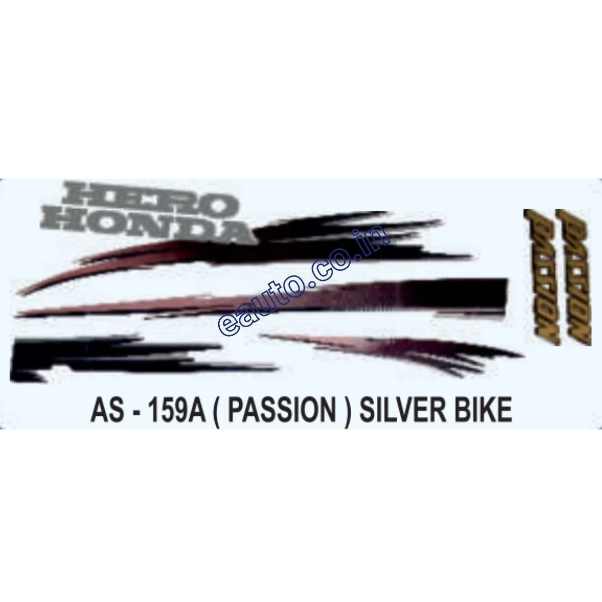 Graphics Sticker Set for Hero Honda Passion | Silver Vehicle | Both Sides