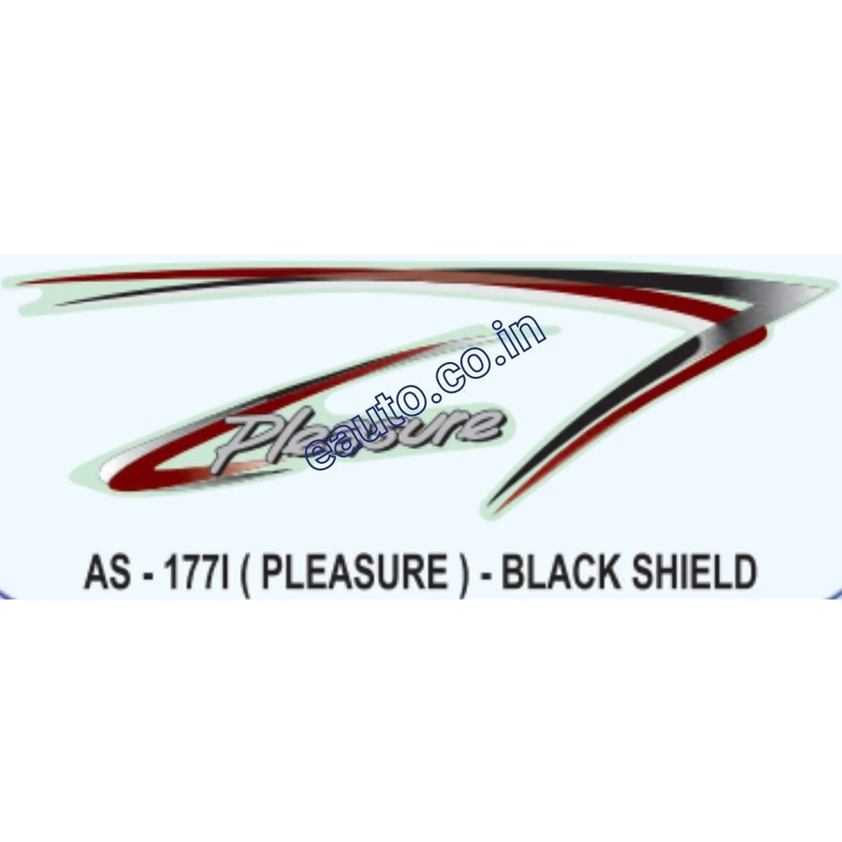 Graphics Sticker Set for Hero Honda Pleasure | Type2 | Black Shield Sticker | Both Sides