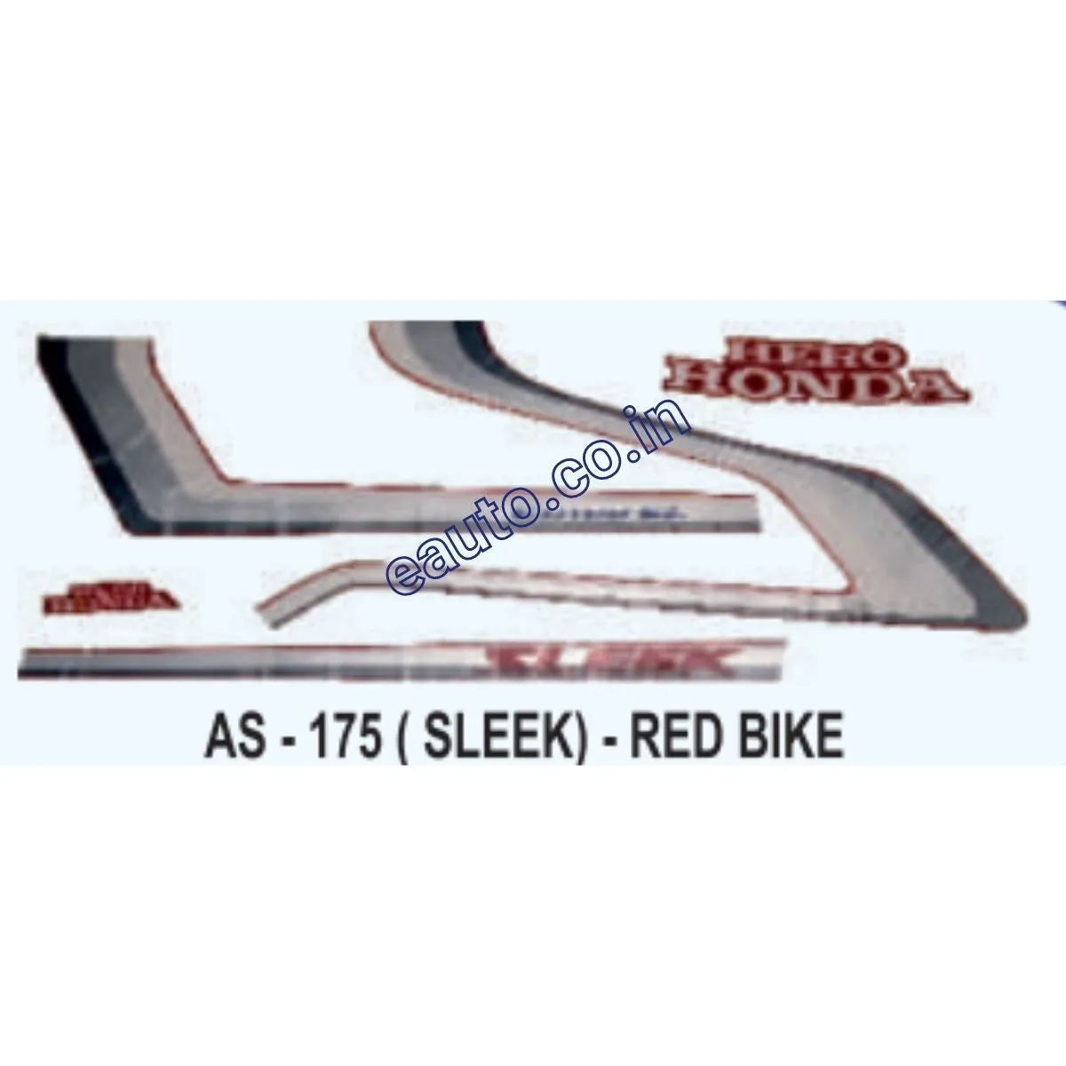 Graphics Sticker Set for Hero Honda Sleek | Red Vehicle | Both Sides