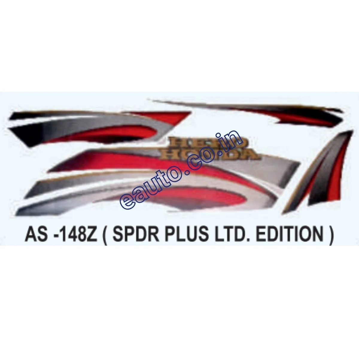Graphics Sticker Set for Hero Honda Splendor Plus | Limited Edition | Red Sticker | Both Sides