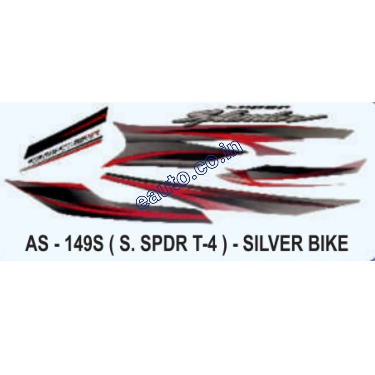 Graphics Sticker Set for Hero Honda Super Splendor | Type 4 | Silver Vehicle | Both Sides