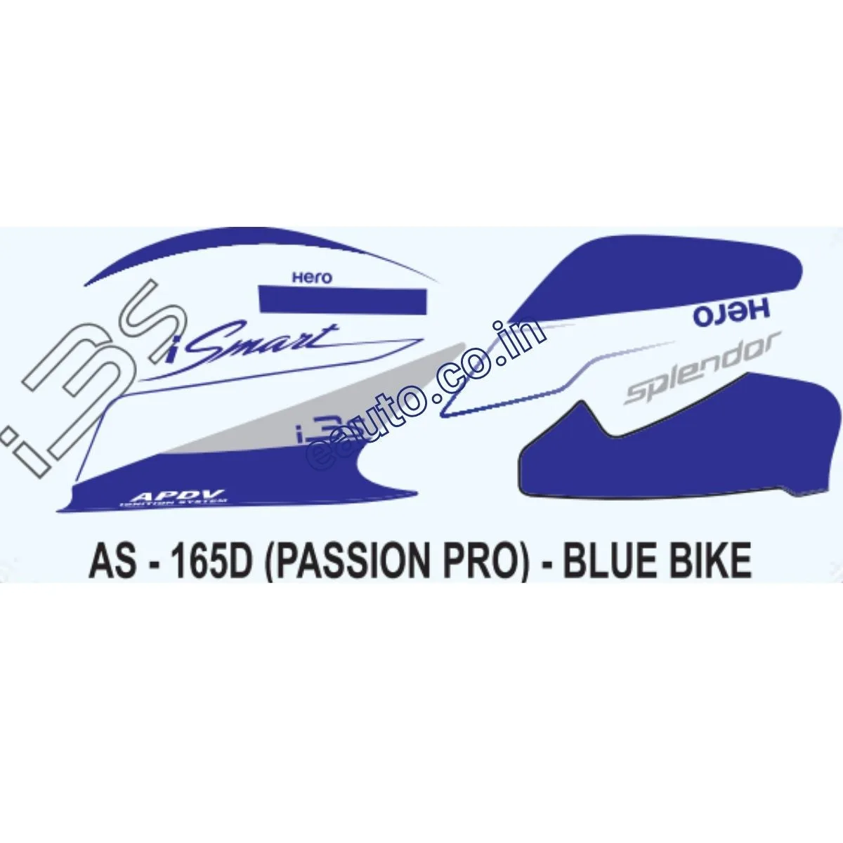 Graphics Sticker Set for Hero Passion Pro | Red Vehicle | Both Sides