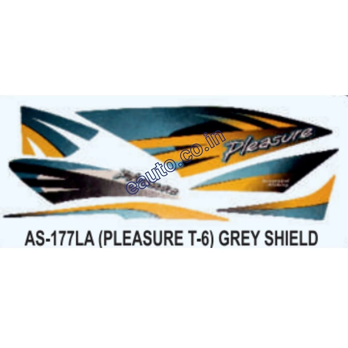 Graphics Sticker Set for Hero Pleasure | Type 6 | Grey Shield Sticker | Both Sides
