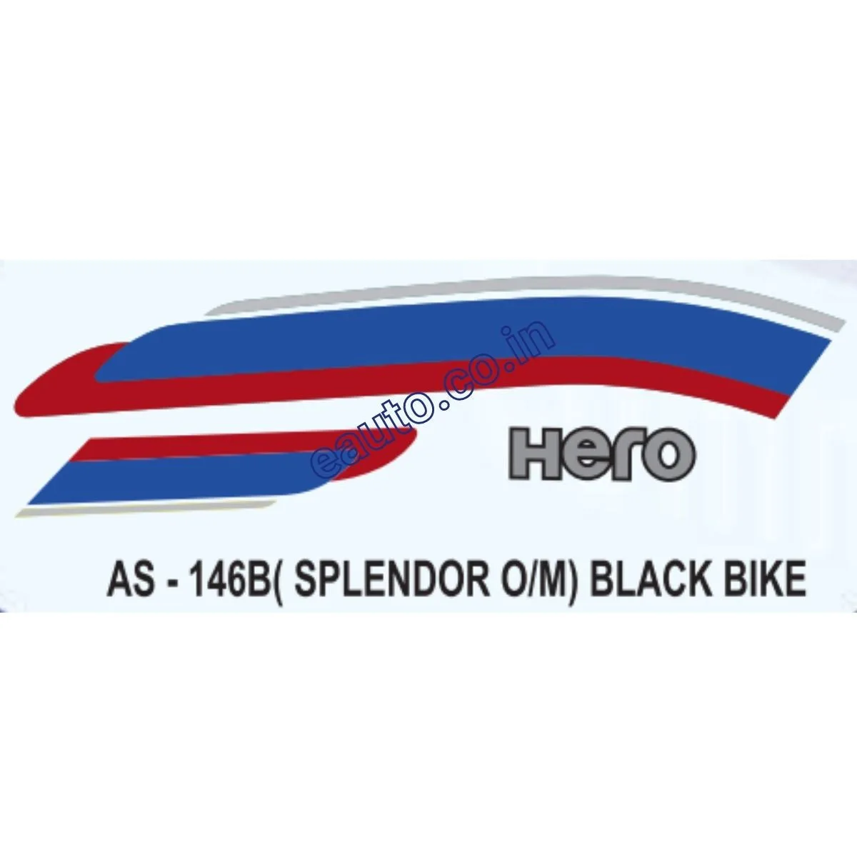 Graphics Sticker Set for Hero Splendor | Old Model | Black Vehicle | Both Sides