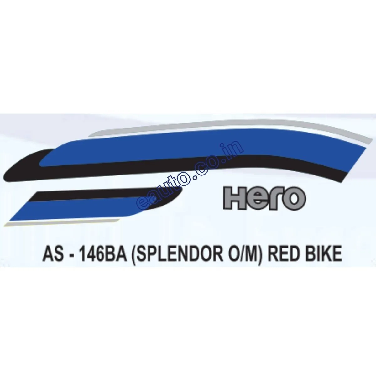 Graphics Sticker Set for Hero Splendor | Old Model | Red Vehicle | Both Sides