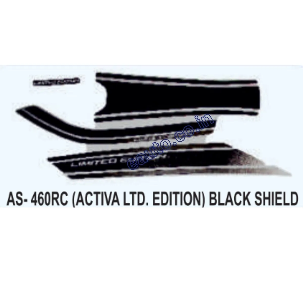 Graphics Sticker Set for Honda Activa | Limited Edition | Black Shield Sticker | Both Sides