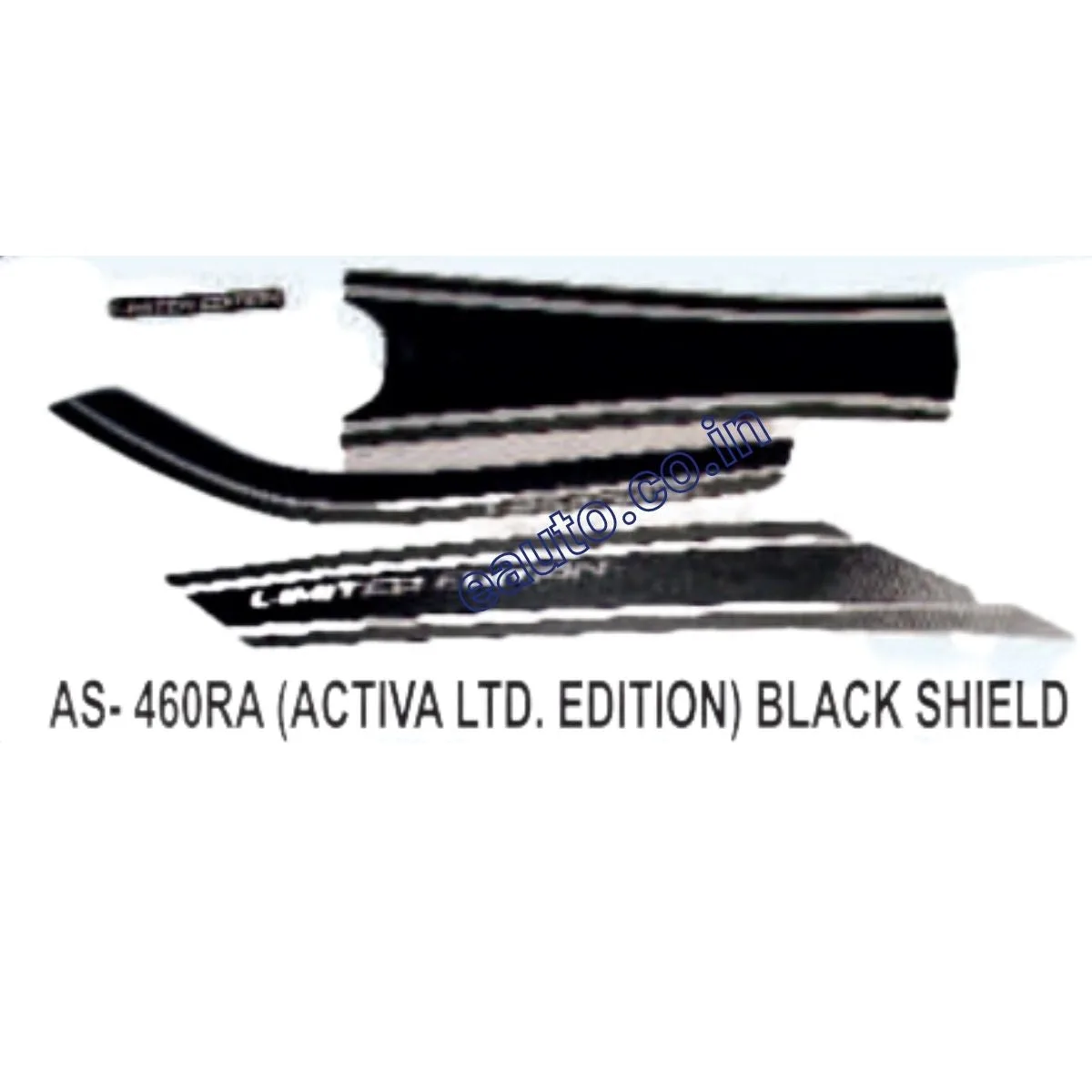 Graphics Sticker Set for Honda Activa | Limited Edition | Black Sticker | Both Sides