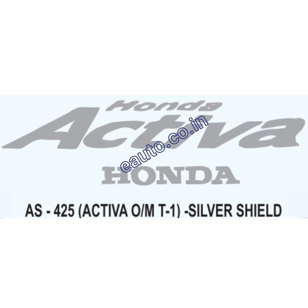 Graphics Sticker Set for Honda Activa | Type 1 | Old Model | Silver Shield Sticker | Both Sides