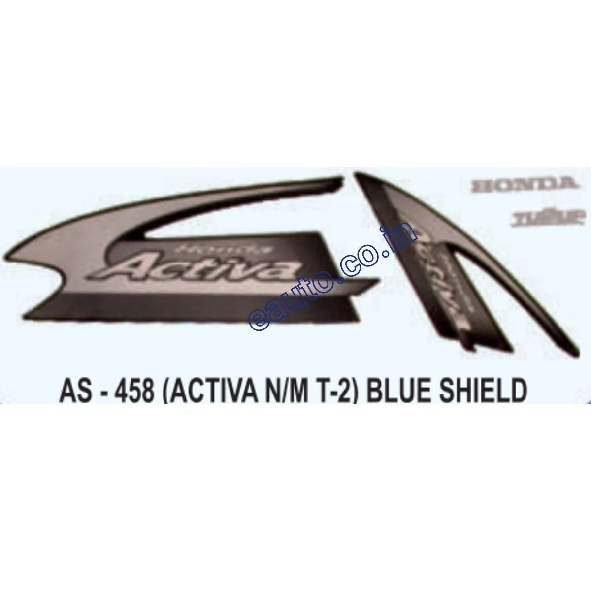 Graphics Sticker Set for Honda Activa | Type 2 | New Model | Blue Shield Sticker | Both Sides