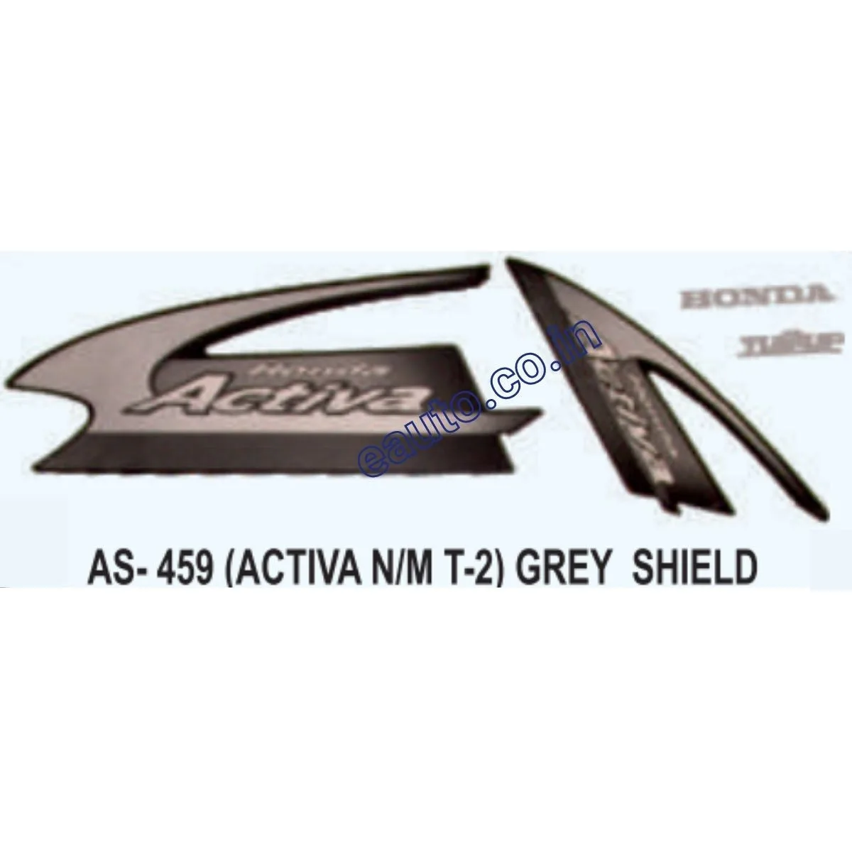 Graphics Sticker Set for Honda Activa | Type 2 | New Model | Grey Shield Sticker | Both Sides