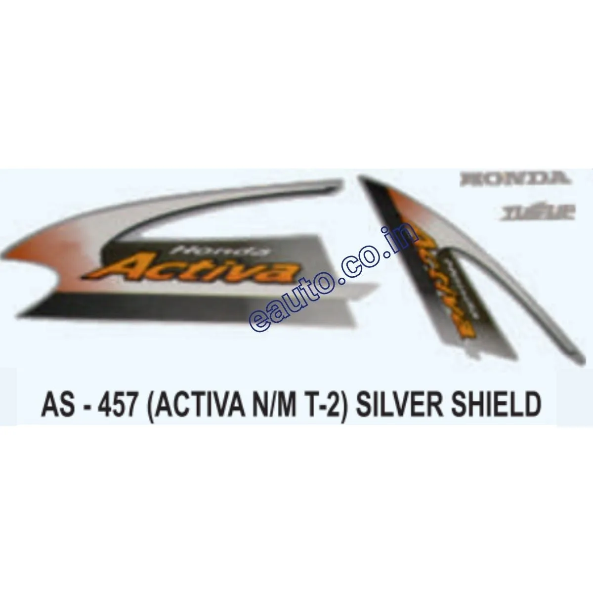 Graphics Sticker Set for Honda Activa | Type 2 | New Model | Silver Shield Sticker | Both Sides