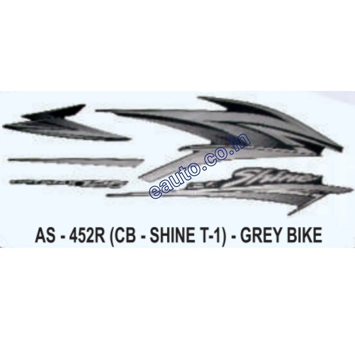 Graphics Sticker Set for Honda CB Shine | Type 1 | Grey Vehicle | Both Sides