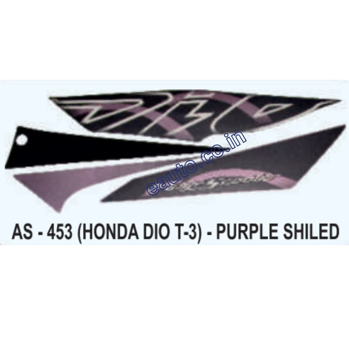 Graphics Sticker Set for Honda Dio | Type 3 | Purple Sticker | Both Sides