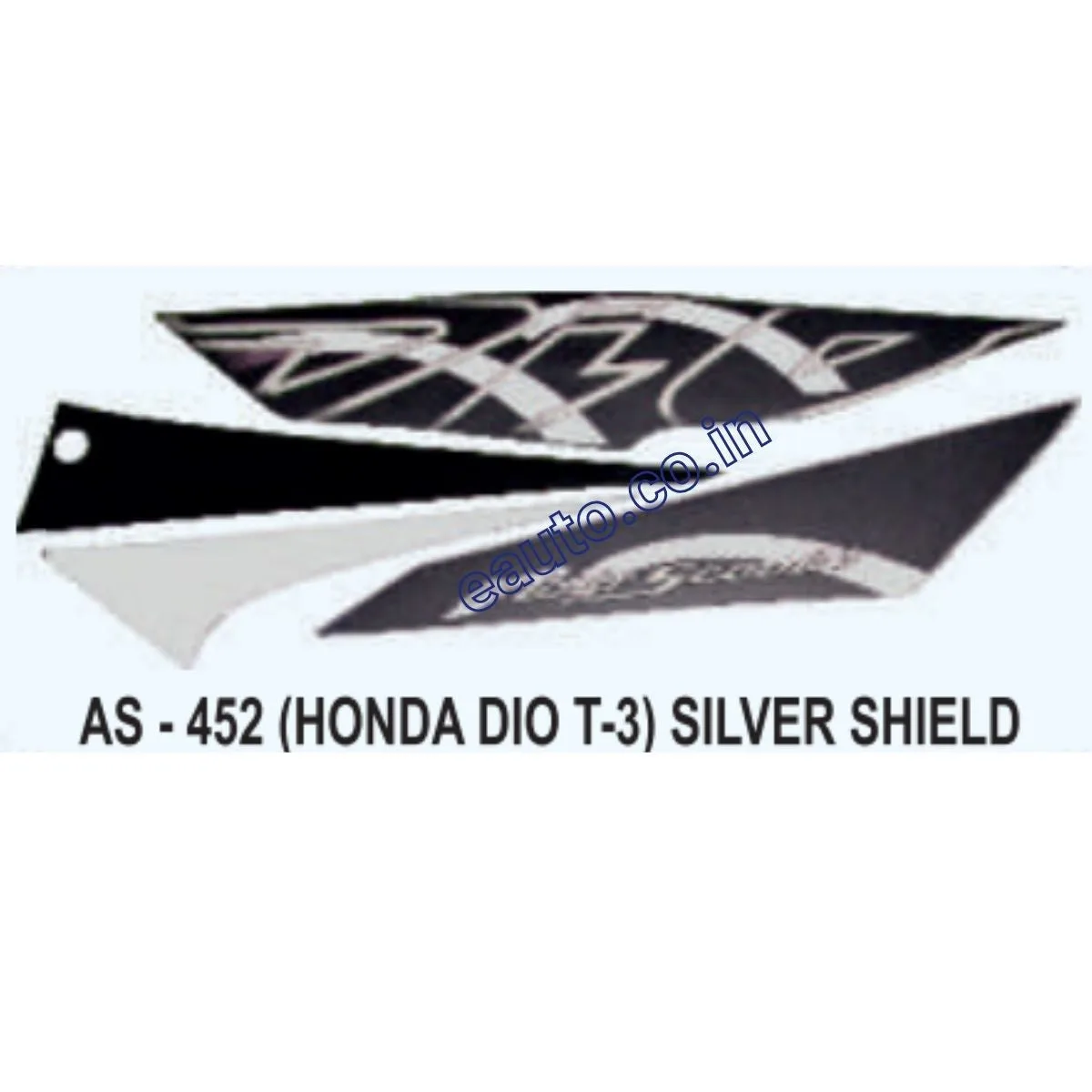 Graphics Sticker Set for Honda Dio | Type 3 | Silver Sticker | Both Sides