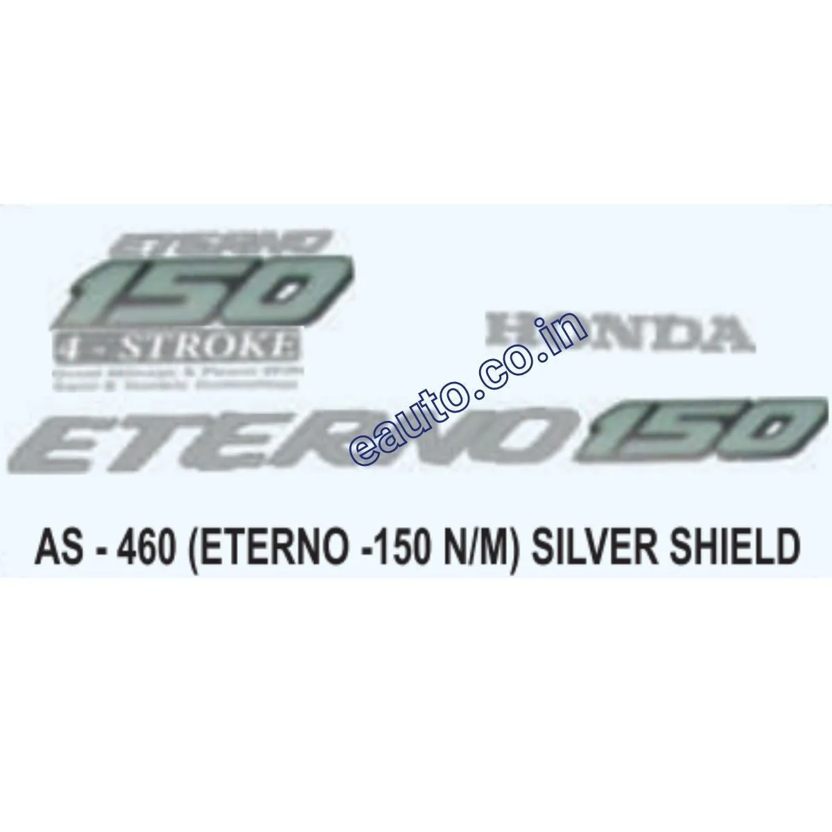 Graphics Sticker Set for Honda Eterno 150 | New Model | Silver Sticker | Both Sides