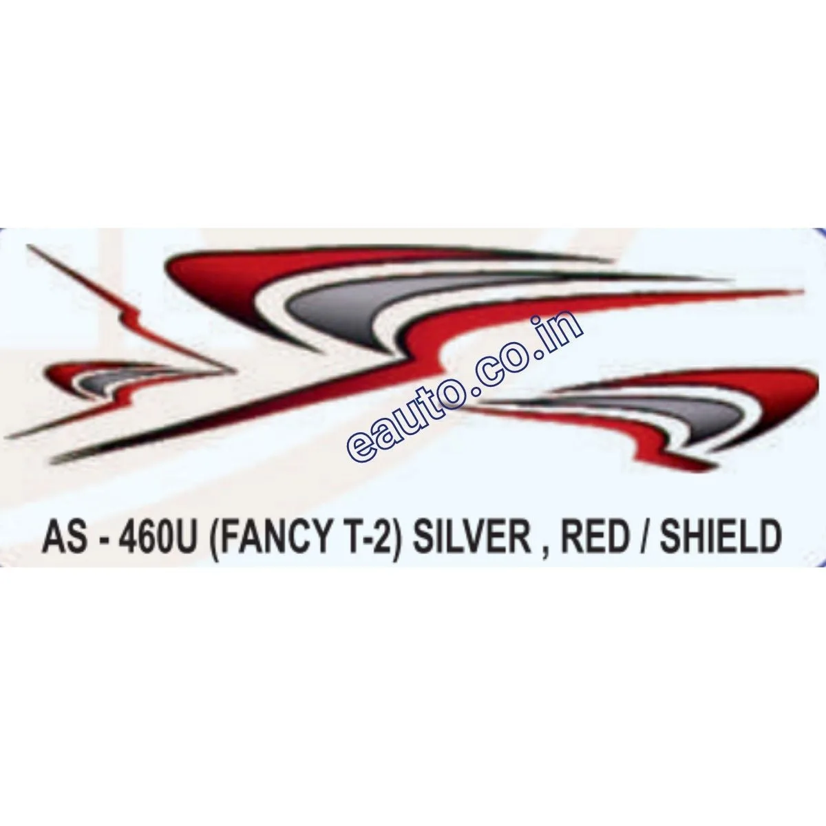Graphics Sticker Set for Honda Fancy | Type 2 | Silver & Red Sticker | Both Sides