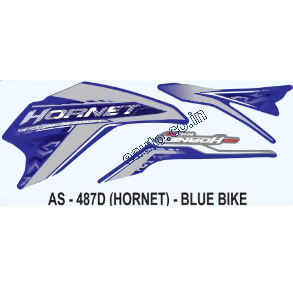 Graphics Sticker Set for Honda Hornet | Blue Vehicle | Both Sides