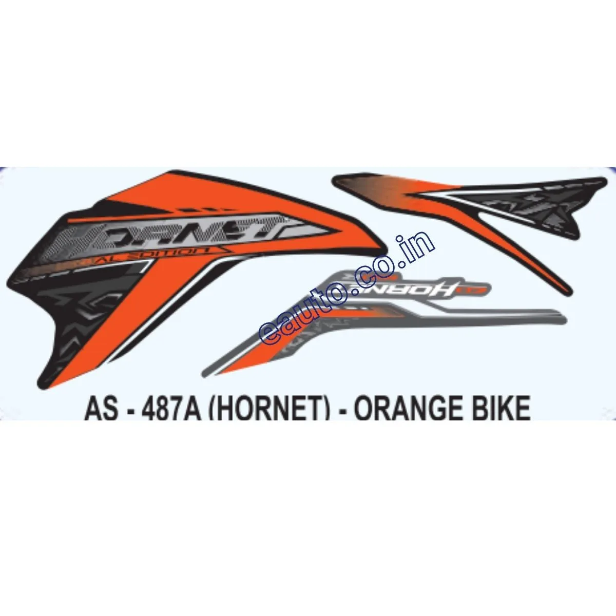 Graphics Sticker Set for Honda Hornet | Orange Vehicle | Both Sides