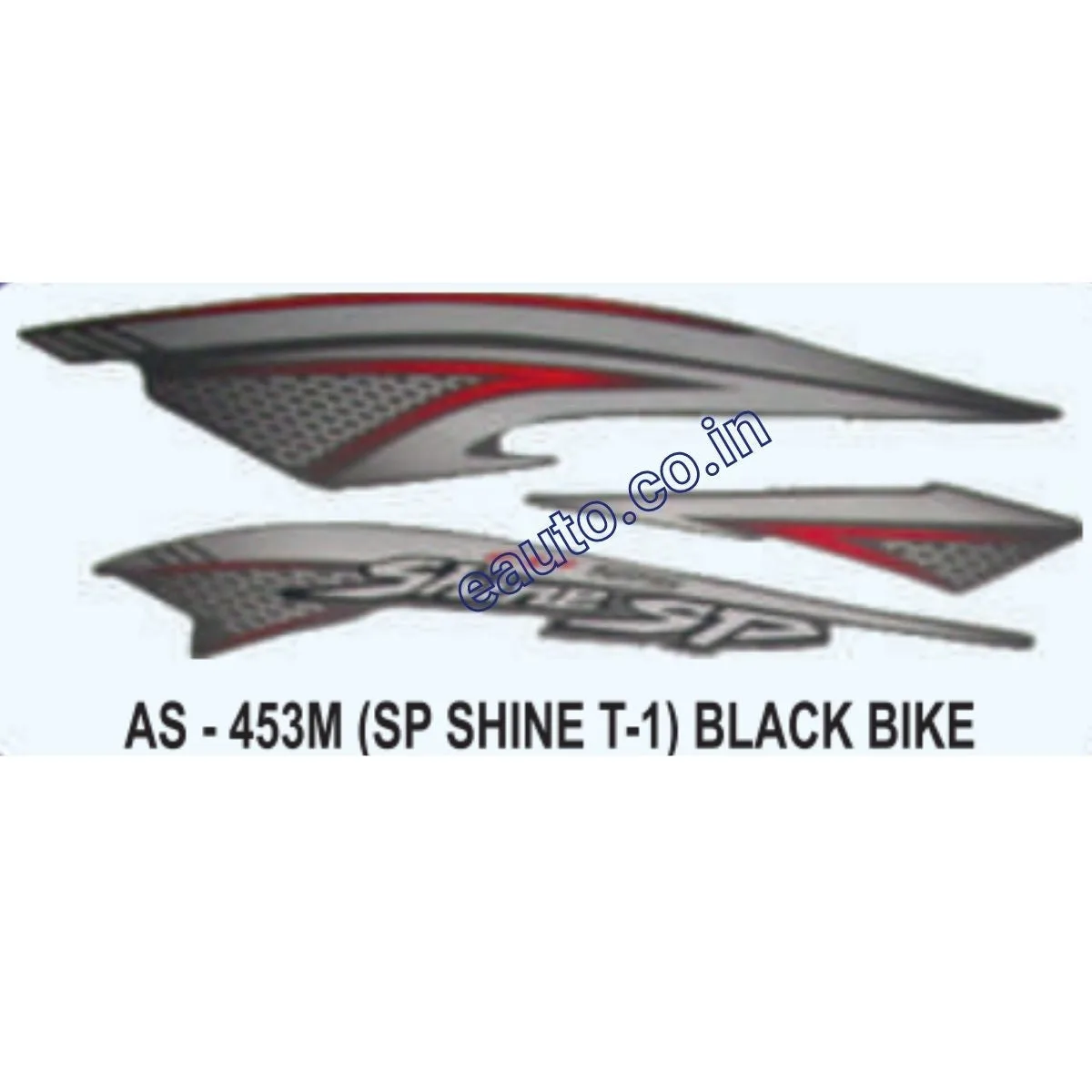 Graphics Sticker Set for Honda SP Shine | Type 1 | Black Vehicle | Both Sides