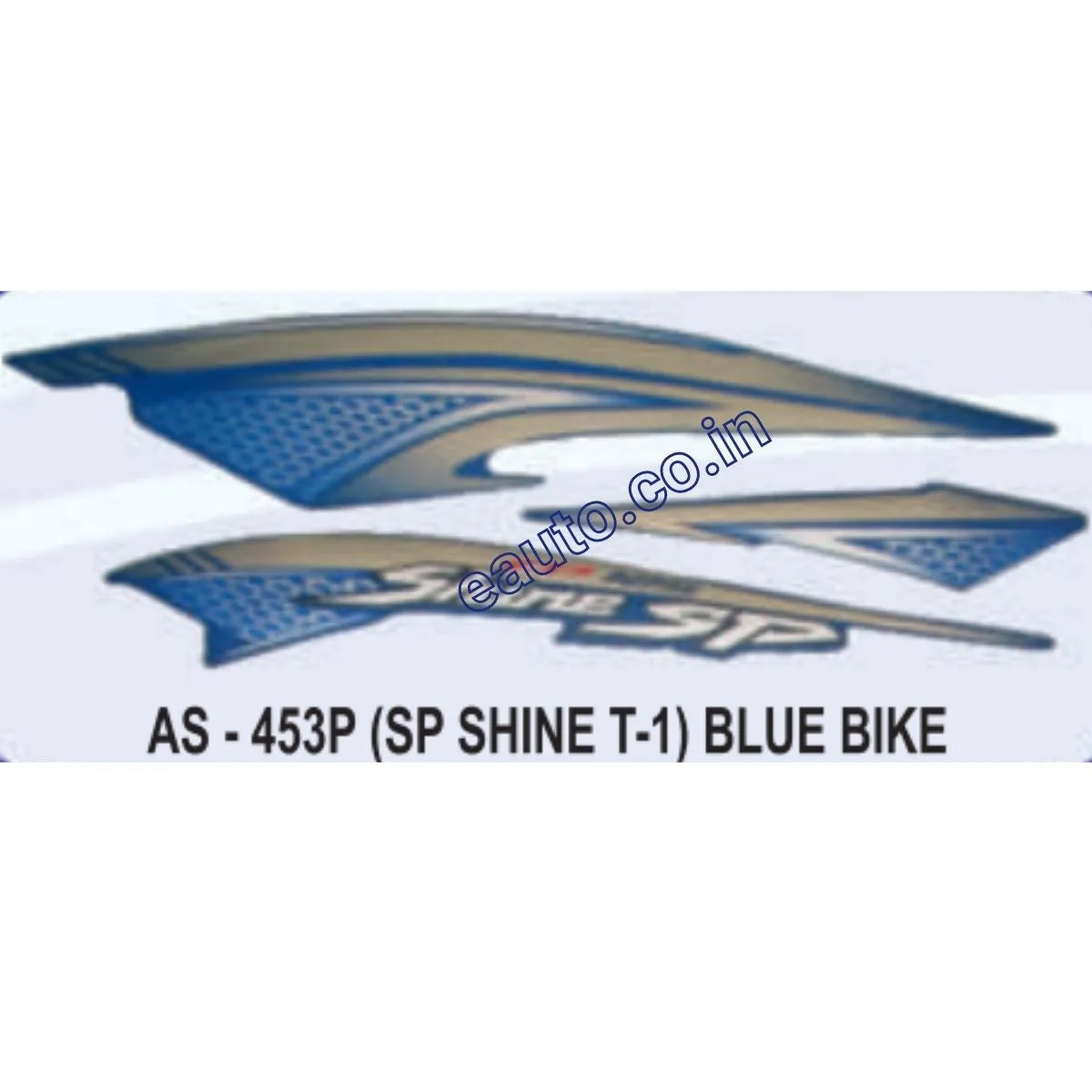 Graphics Sticker Set for Honda SP Shine | Type 1 | Blue Vehicle | Both Sides