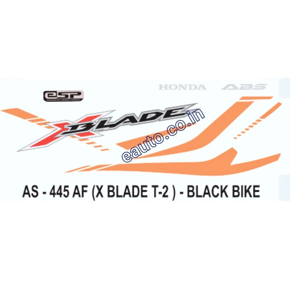 Graphics Sticker Set for Honda X Blade | Type 2 ABS | Black Vehicle | Both Sides