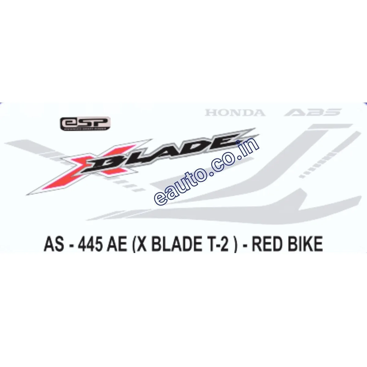 Graphics Sticker Set for Honda X Blade | Type 2 ABS | Red Vehicle | Both Sides