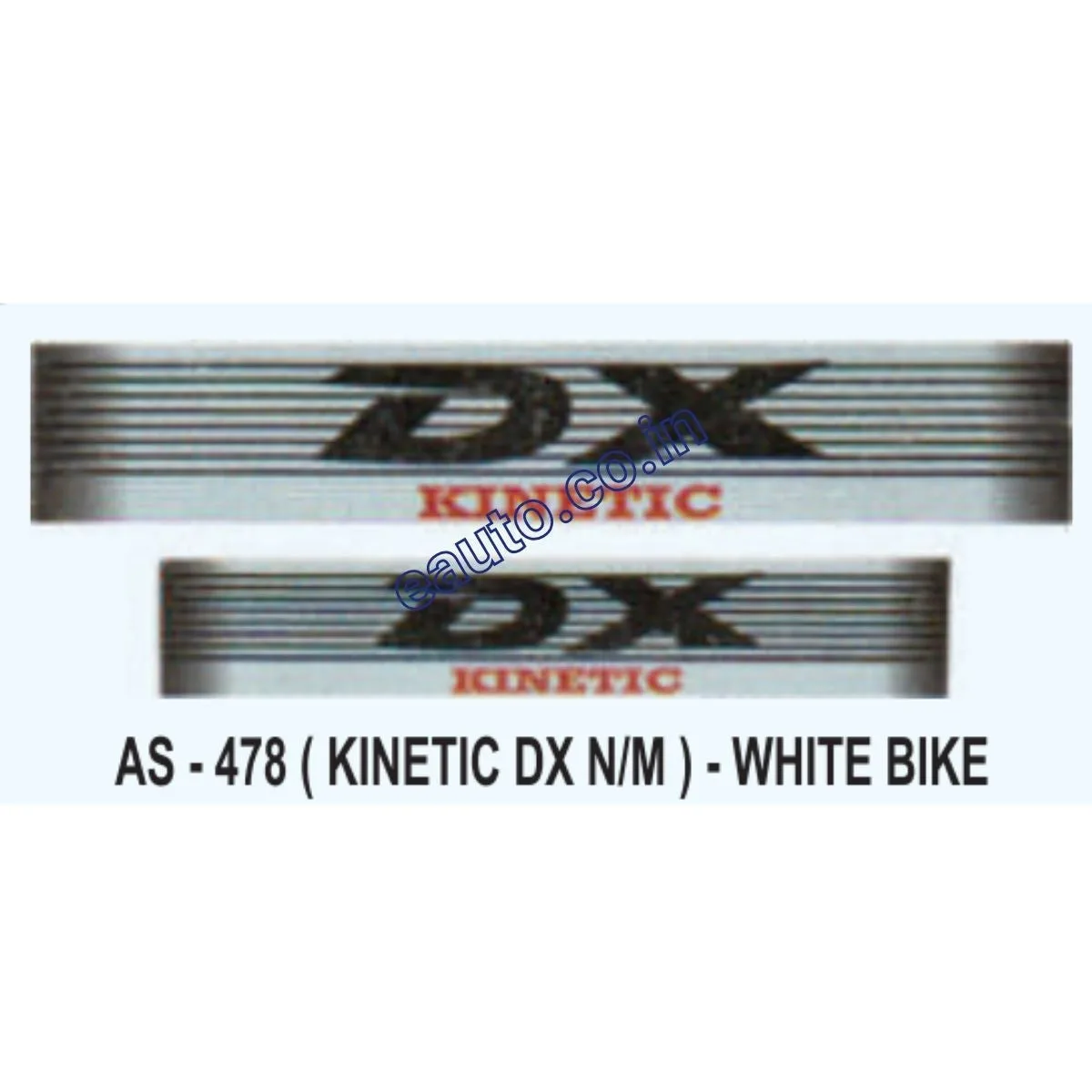 Graphics Sticker Set for Kinetic DX | New Model | White Vehicle | Both Sides