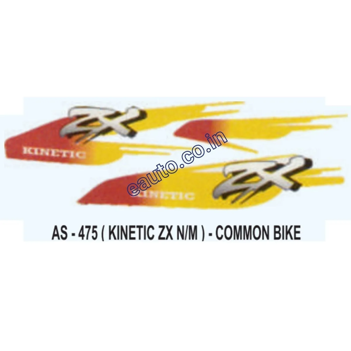 Graphics Sticker Set for Kinetic ZX | New Model | Common Vehicle | Both Sides