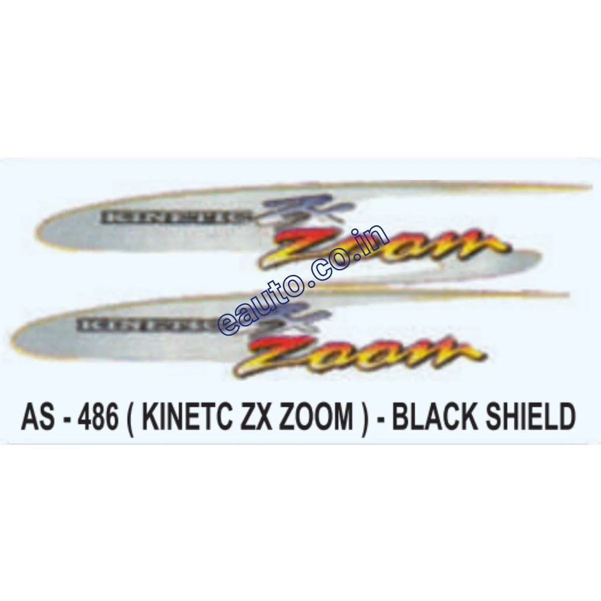 Graphics Sticker Set for Kinetic ZX Zoom | Black Vehicle | Both Sides