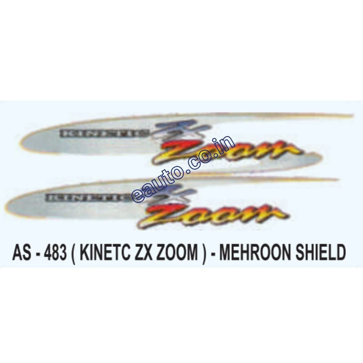 Graphics Sticker Set for Kinetic ZX Zoom | Mehroon Vehicle | Both Sides
