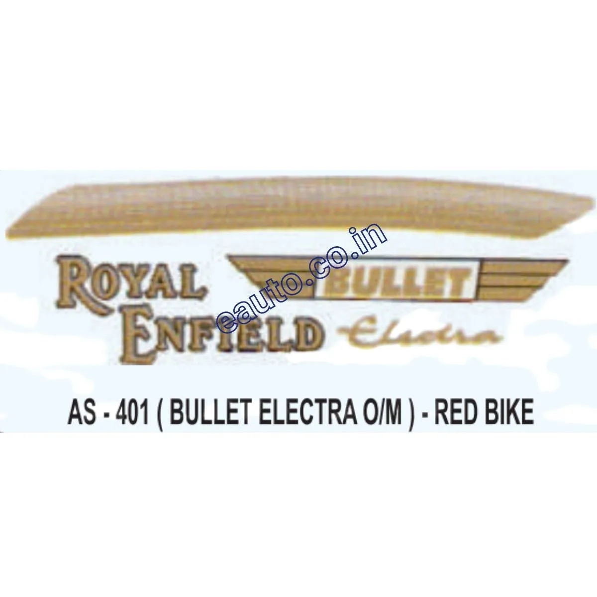 Graphics Sticker Set for Royal Enfield Bullet Electra | Old Model | Red Vehicle | Both Sides