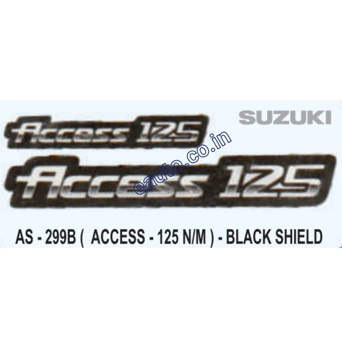 Graphics Sticker Set for Suzuki Access 125 | New Model | Black Shield Sticker | Both Sides