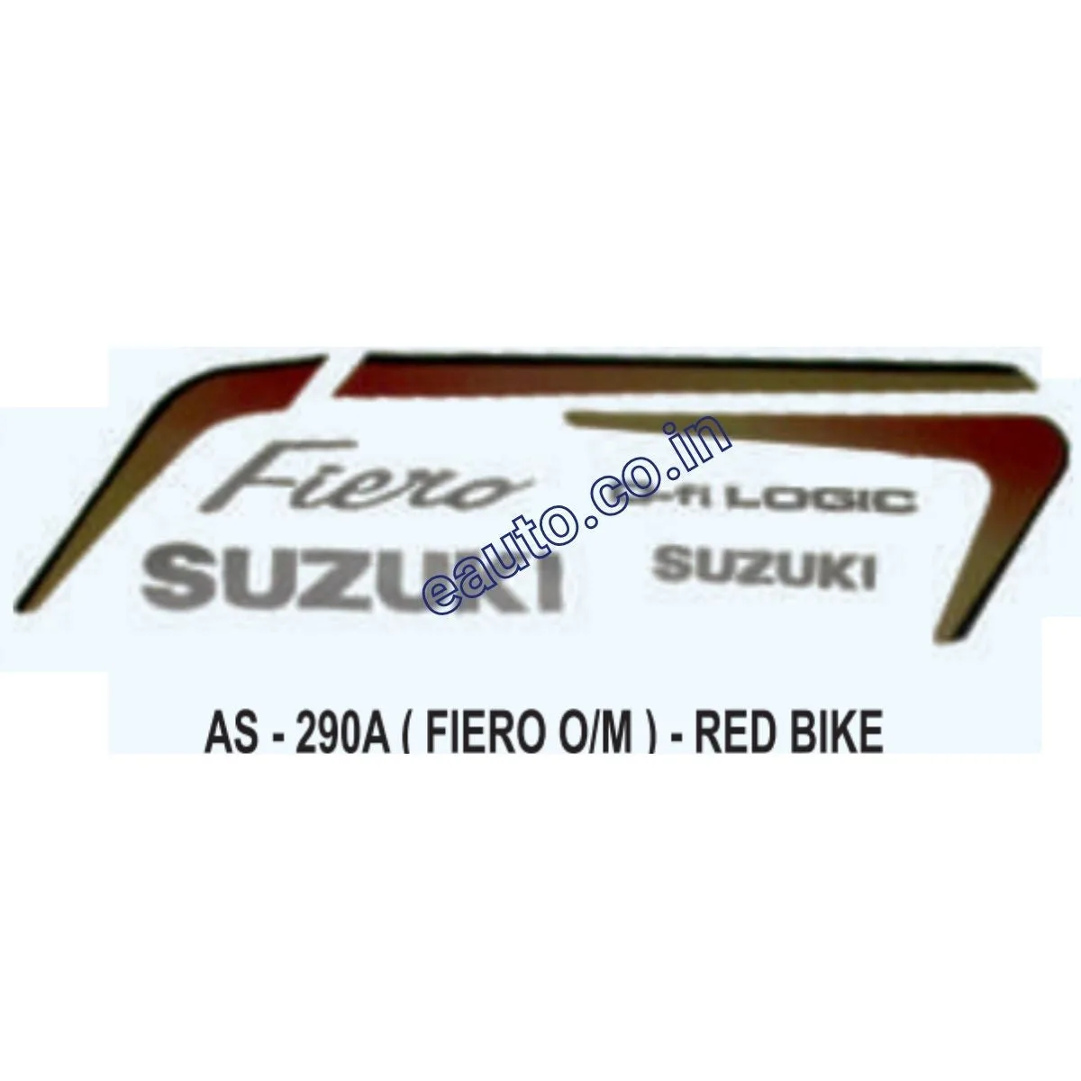 Graphics Sticker Set for Suzuki Fiero | Old Model | Red Vehicle | Both Sides