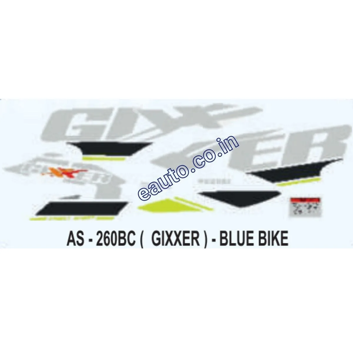 Graphics Sticker Set for Suzuki Gixxer | Blue Vehicle | Both Sides