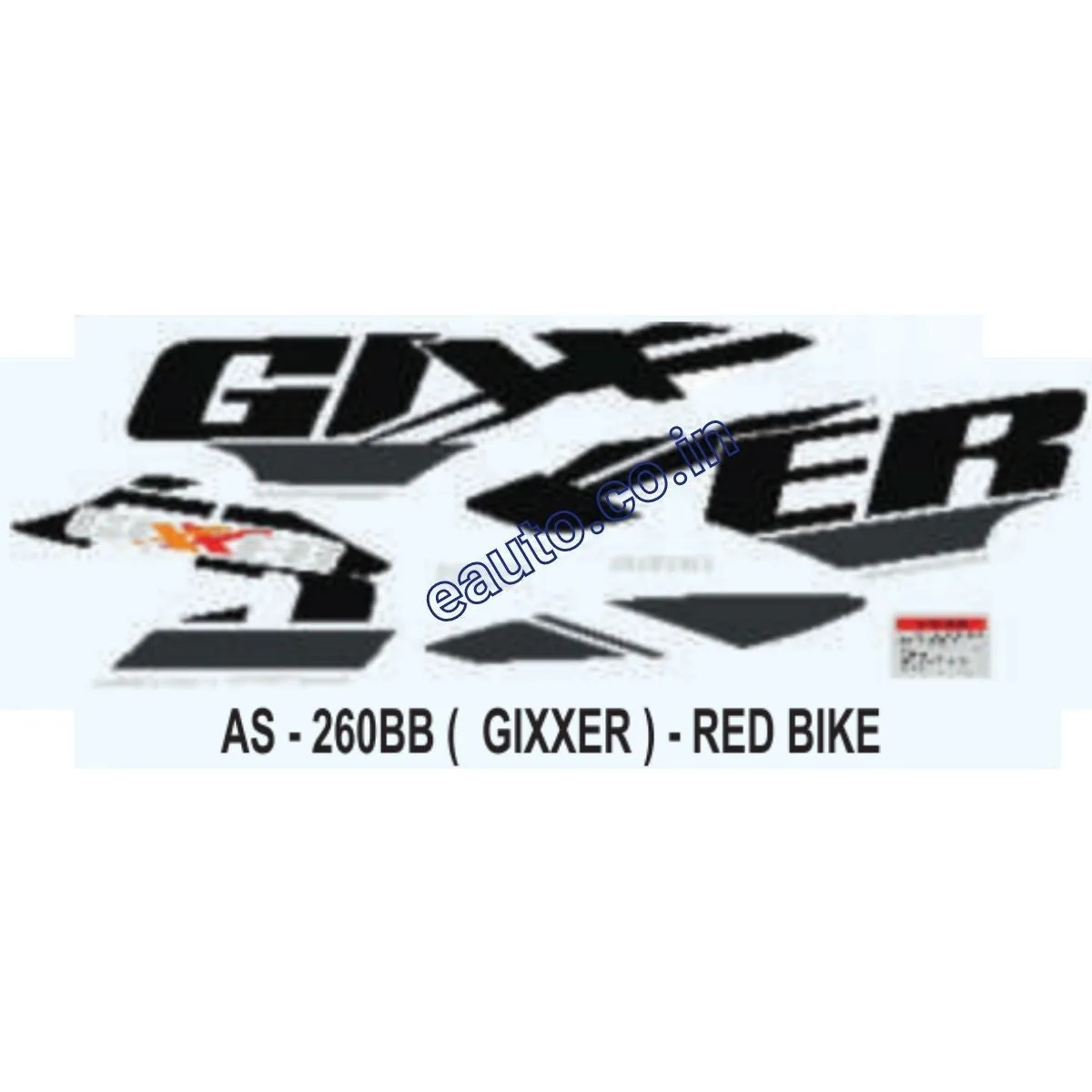 Graphics Sticker Set for Suzuki Gixxer | Red Vehicle | Both Sides