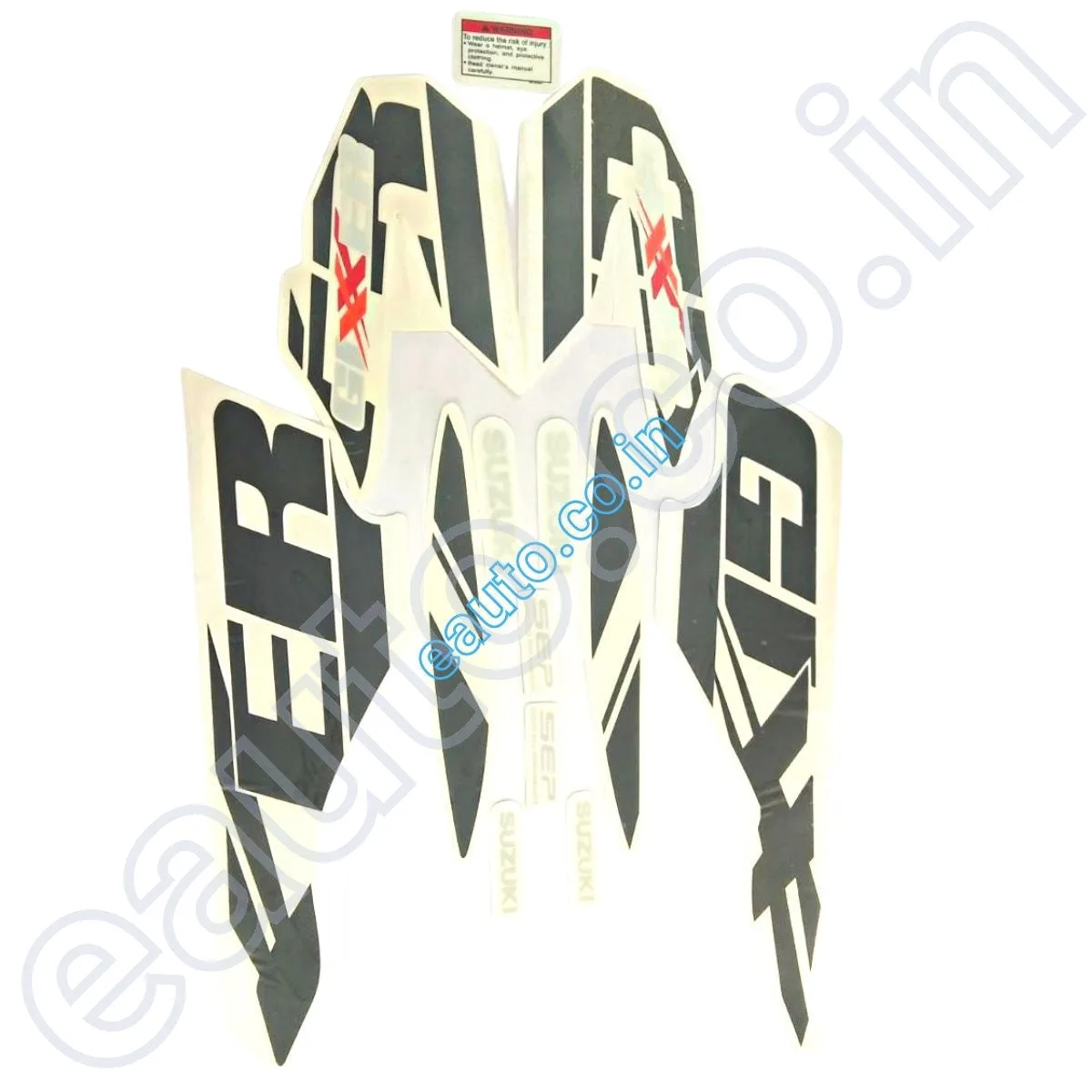 Graphics Sticker Set for Suzuki Gixxer Black Bike | Type 4 | Vinyl Decal Set | 260BA | Both Sides 2