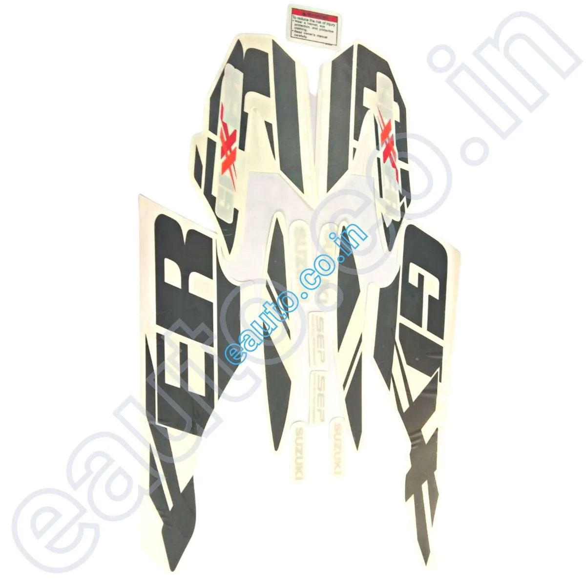 Graphics Sticker Set for Suzuki Gixxer Black Bike | Type 4 | Vinyl Decal Set | 260BA | Both Sides 3
