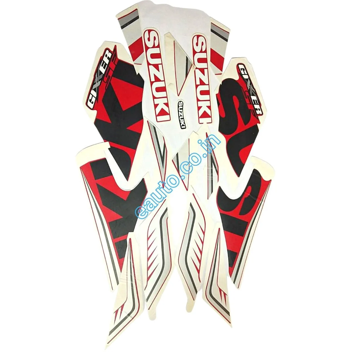 Graphics Sticker Set for Suzuki Gixxer SF RED Bike | Type 2 | Vinyl Decal Set | 260AA | Both Sides