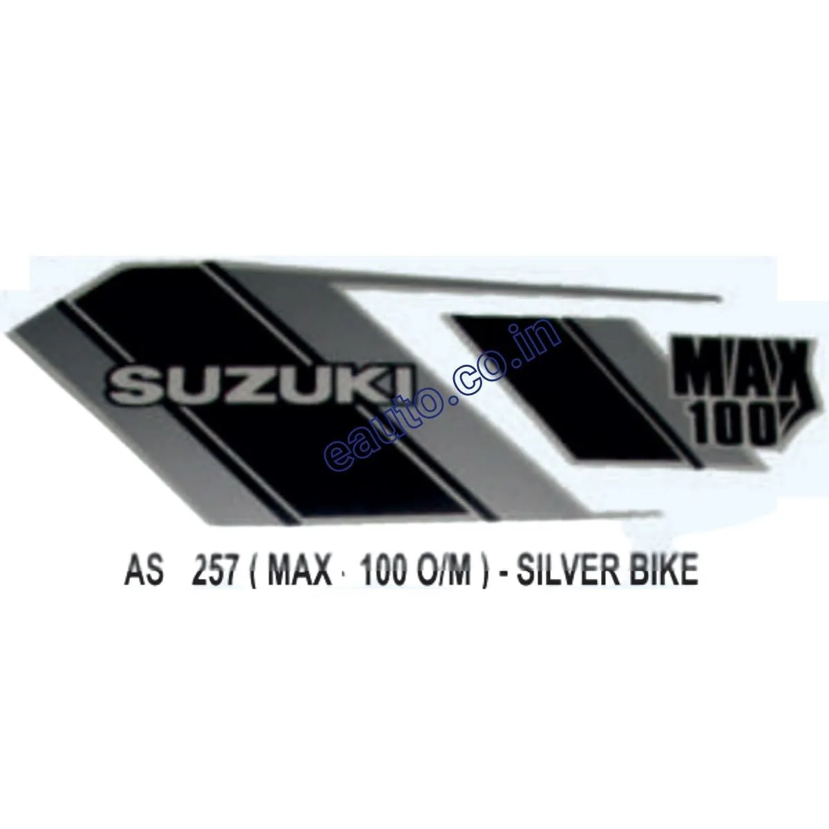 Graphics Sticker Set for Suzuki Max 100 | Old Model | Silver Vehicle | Both Sides