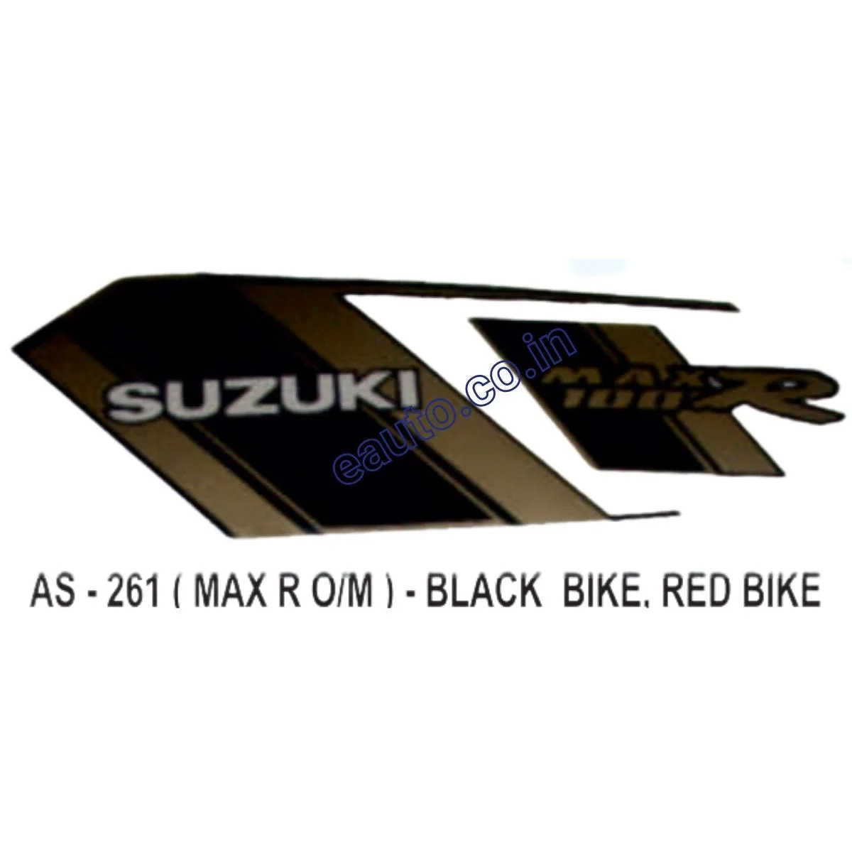Graphics Sticker Set for Suzuki Max R | Old Model | Black or Red Vehicle | Both Sides