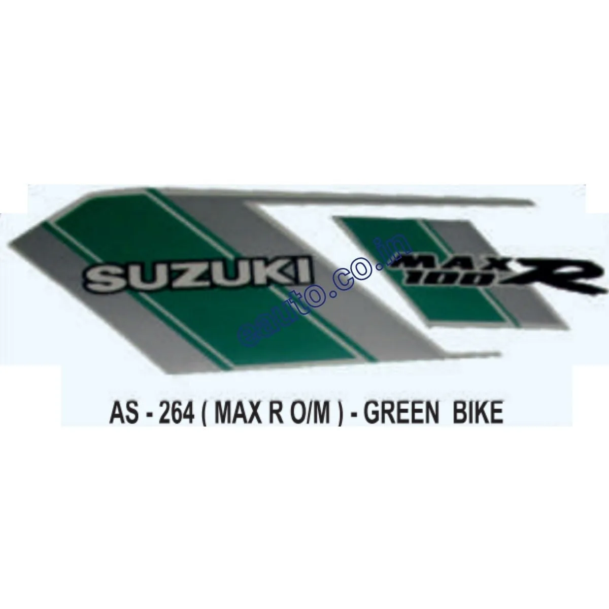 Graphics Sticker Set for Suzuki Max R | Old Model | Green Vehicle | Both Sides