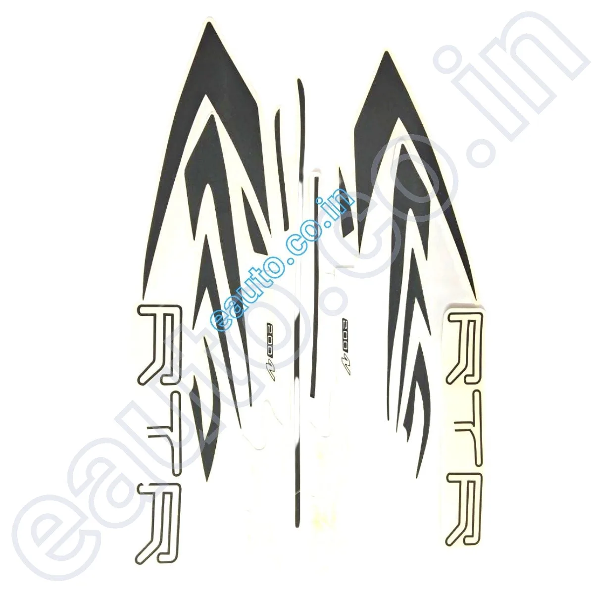 Graphics Sticker Set for TVS Apache RTR 200 4V | Black & Grey | Vinyl Decal Set | 303LA | Both Sides 2