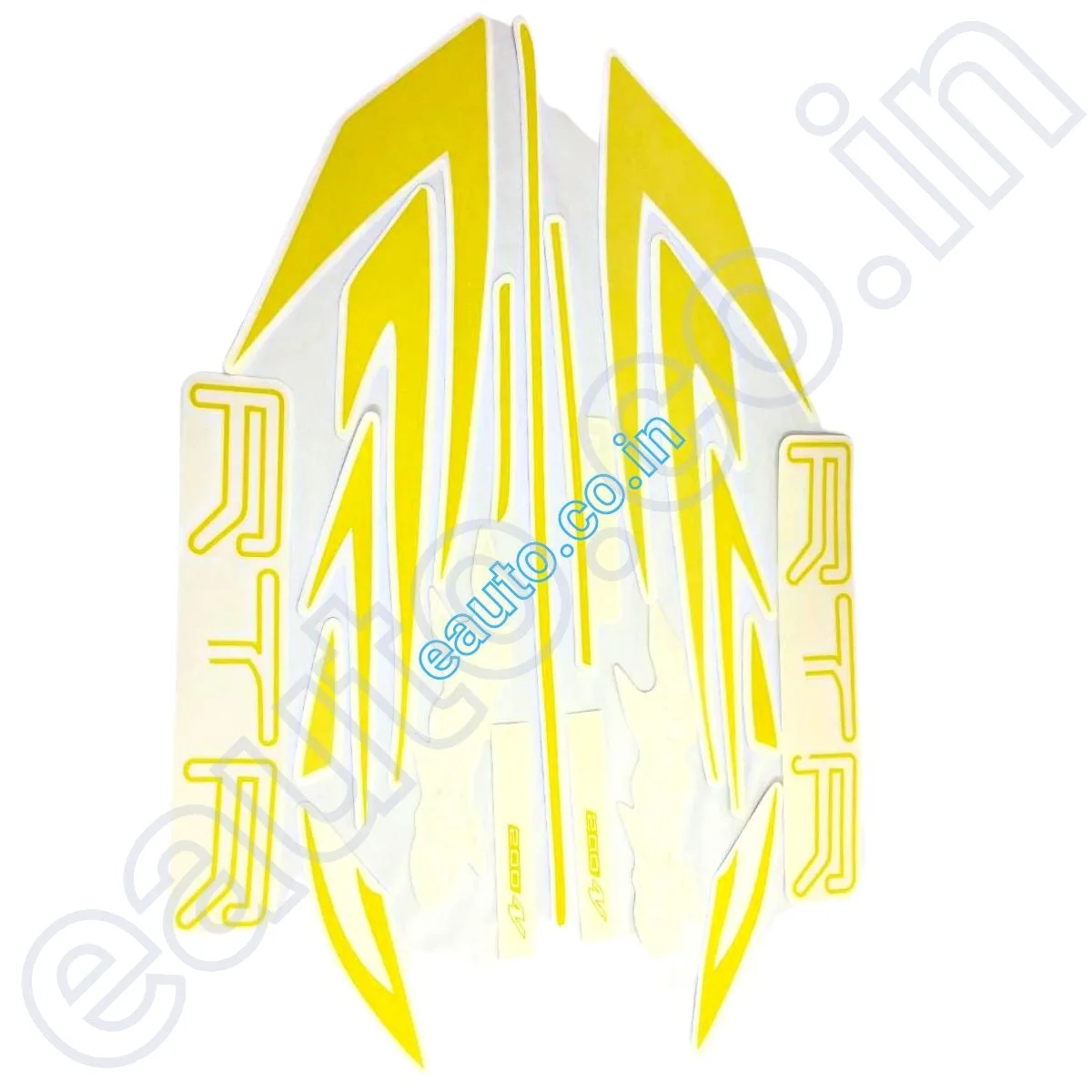Graphics Sticker Set for TVS Apache RTR 200 4V | Black & Yellow | Vinyl Decal Set | 303LC | Both Sides 2