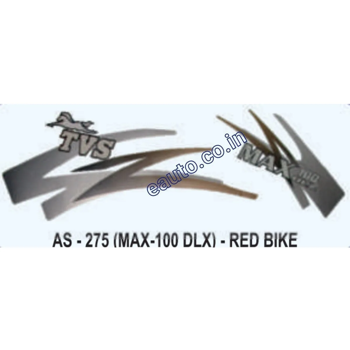 Graphics Sticker Set for TVS Max 100 Deluxe | Red Vehicle | Both Sides
