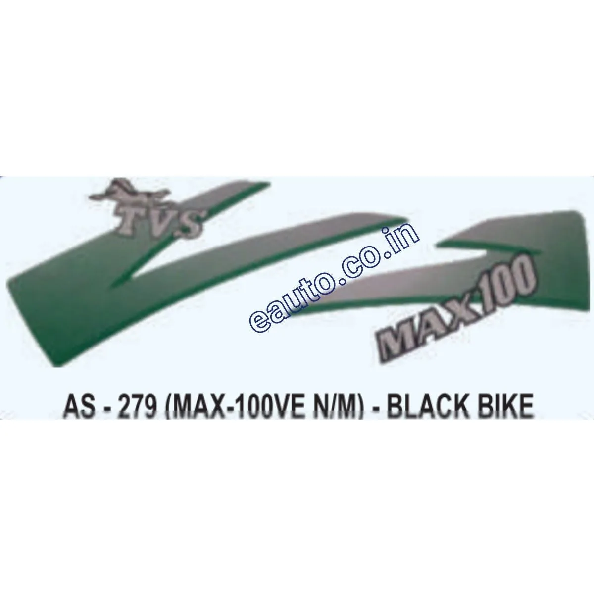 Graphics Sticker Set for TVS MAX 100 | New Model | Black Vehicle | Both Sides