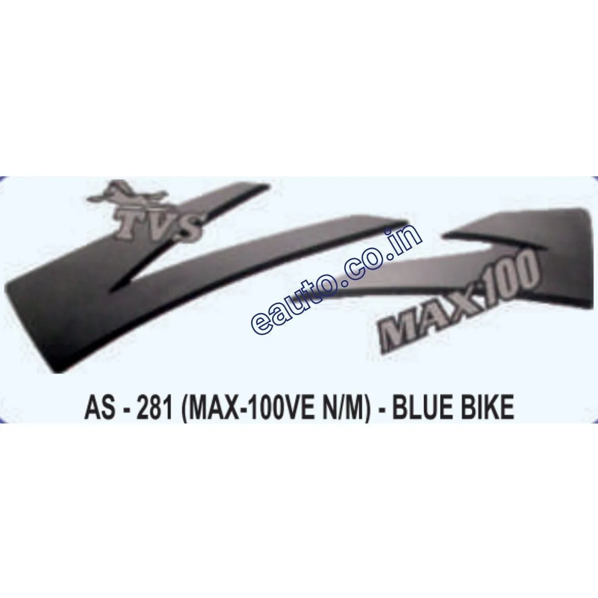 Graphics Sticker Set for TVS MAX 100 | New Model | Blue Vehicle | Both Sides