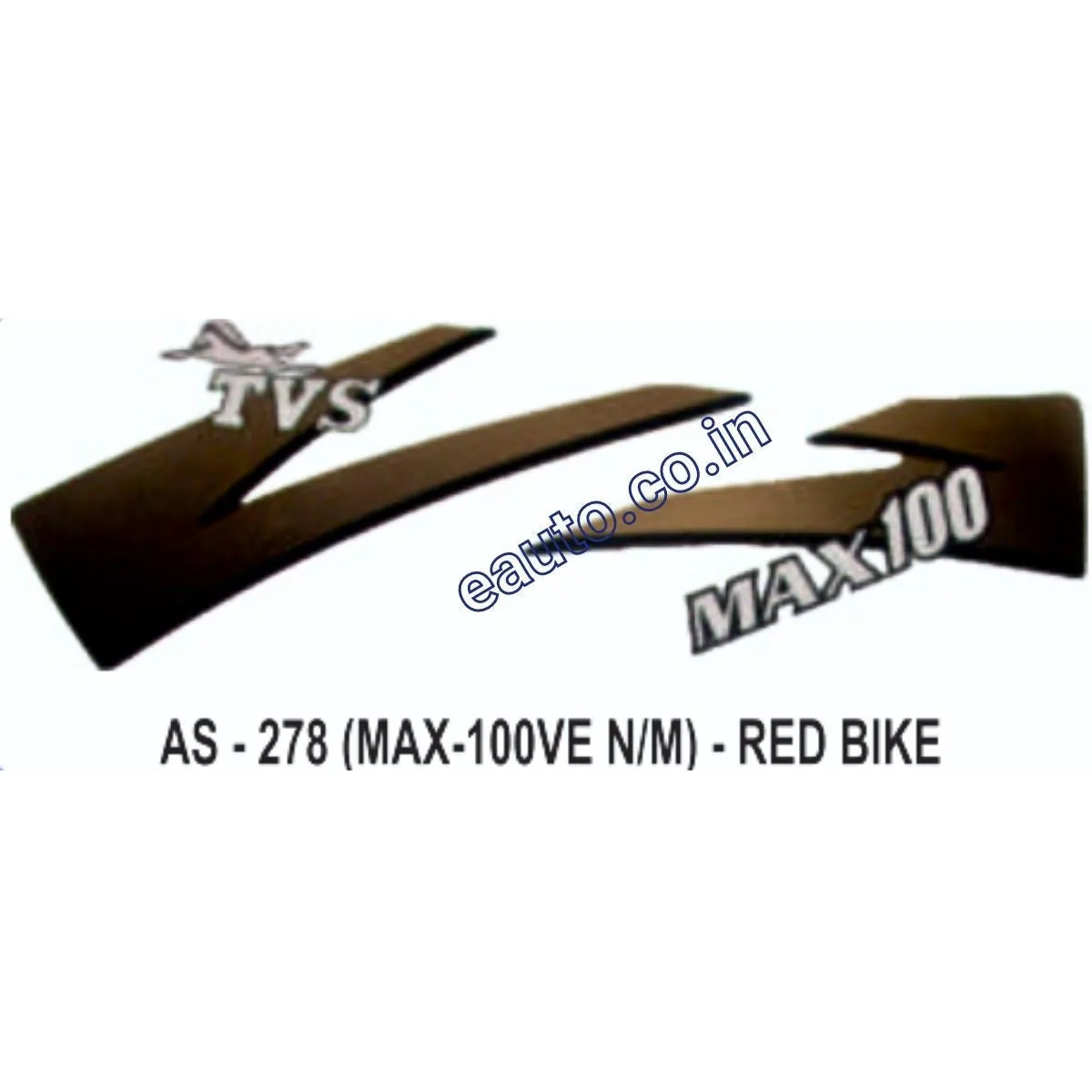 Graphics Sticker Set for TVS MAX 100 | New Model | Red Vehicle | Both Sides