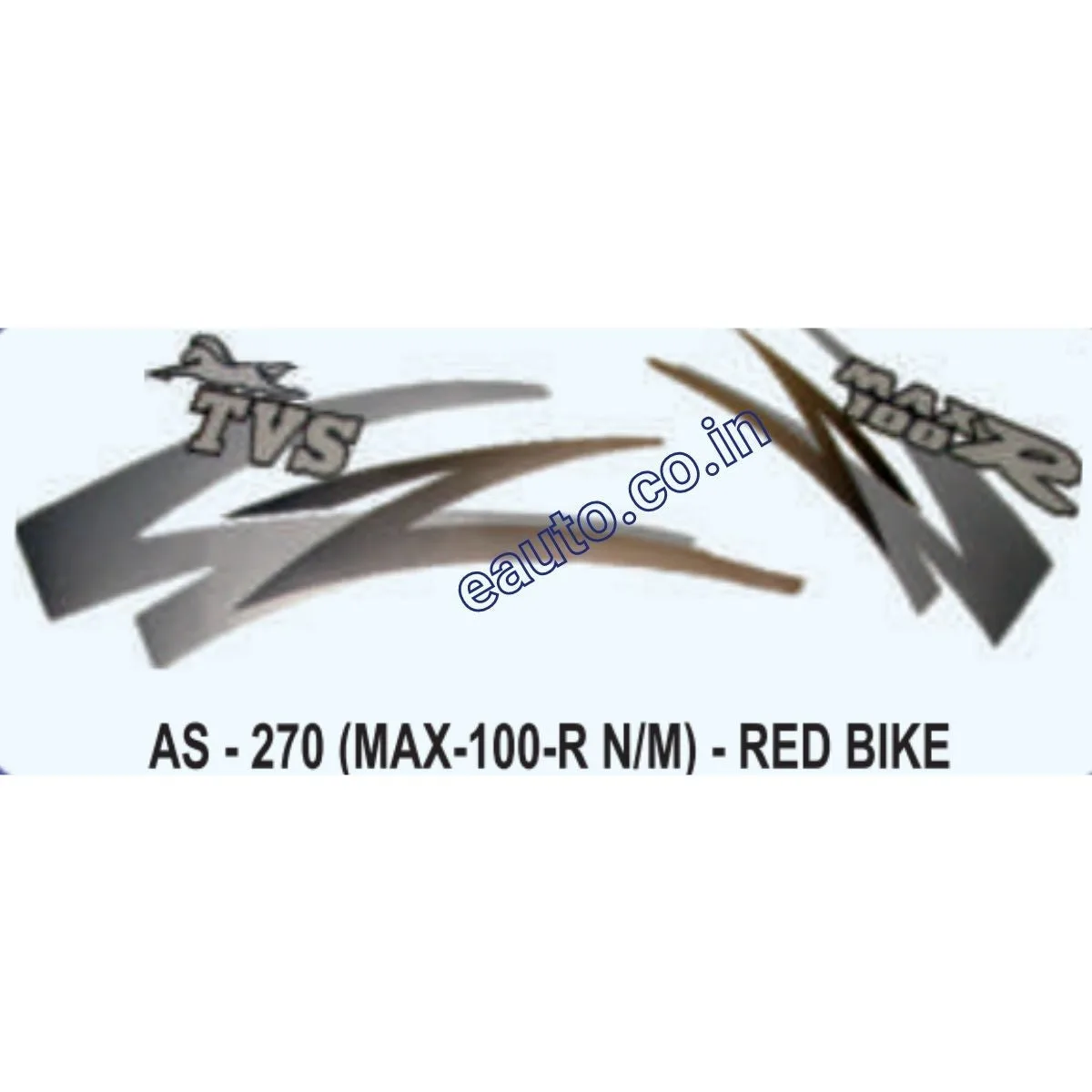 Graphics Sticker Set for TVS Max 100 R | New Model | Red Vehicle | Both Sides