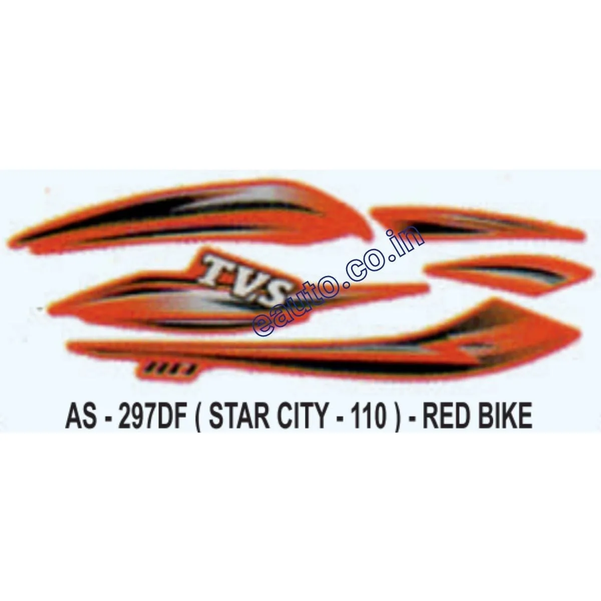 Graphics Sticker Set for TVS Star City 110 | Red Vehicle | Both Sides